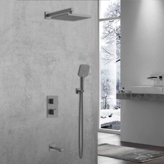 Душевой комплект Vincea Desire VSFW-1N3TGM встраиваемый трехрежимный вороненая сталь