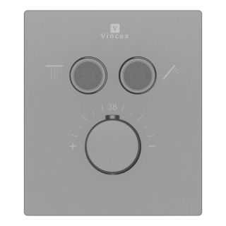 Душевой комплект Vincea Inspire VSFW-3I21MT1GM встраиваемый, термостатический, двухрежимный, вороненая сталь