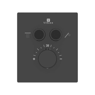 Душевой комплект Vincea Inspire VSFW-3I21MT4MB встраиваемый, термостатический, двухрежимный, черный