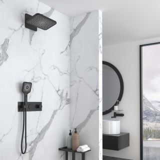 Душевой комплект Vincea VSFW-422TI4MB встраиваемый, термостатический, двухрежимный, черный