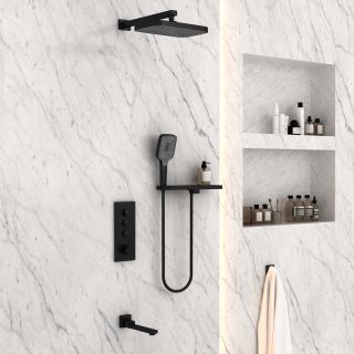 Душевой комплект Vincea VSFW-431T1RMB встраиваемый, термостатический, трехрежимный, черный