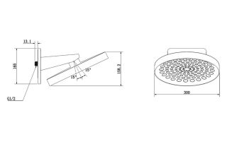 Верхний душ Vincea Inspire VSHD-3I3CMB чёрный