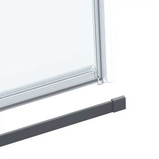 Душевой уголок Vincea Como Soft VSR-1CS1012CLGM, 1200*1000, вороненая сталь, стекло прозрачное