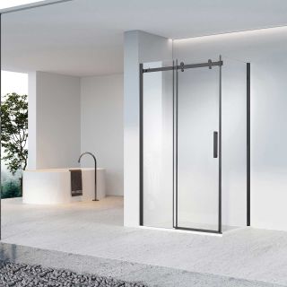 Душевой уголок Vincea Como-N VSR-4CN8016CLB, 1600*800, черный, стекло прозрачное