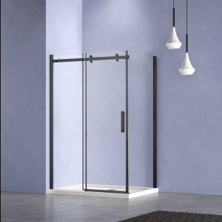 Душевой уголок Vincea Como-N VSR-4CN9013CLB, 1300*900, черный, стекло прозрачное