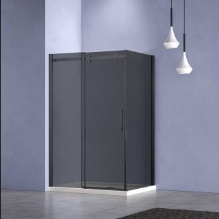 Душевой уголок Vincea Como-N VSR-4CN9014CGB, 1400*900, черный, стекло тонированное