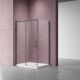Душевой уголок Vincea Dice VSR-4D8014CLGM, 1400*800, вороненая сталь, стекло прозрачное