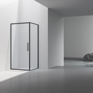 Душевой уголок Vincea Slim 8mm VSR-4SLP9010CLB, 1000*900, черный, стекло прозрачное