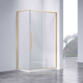 Душевой уголок Vincea Slim-N VSR-4SN8012CLG, 1200*800, брашированное золото, стекло прозрачное