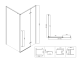 Душевой уголок Vincea Slim-N VSR-5SN1010CLB, 1000*1000, черный, стекло прозрачное