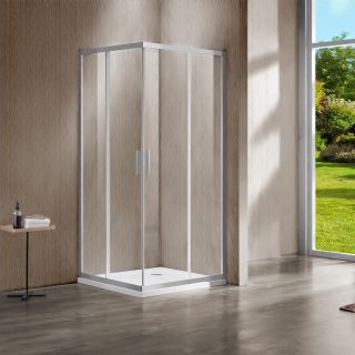 Душевой уголок Vincea Garda VSS-1G8010CLBN, 1000*800, брашированный никель, стекло прозрачное