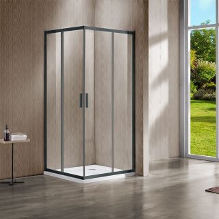 Душевой уголок Vincea Garda VSS-1G8010CLGM, 1000*800, вороненая сталь, стекло прозрачное