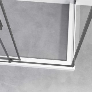 Душевой уголок Vincea Slim-N VSS-4SN8010CLGM, 1000*800, вороненая сталь, стекло прозрачное