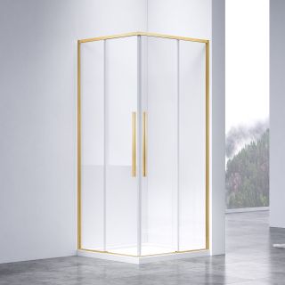 Душевой уголок Vincea Slim-N VSS-4SN9010CLG, 1000*900, брашированное золото, стекло прозрачное