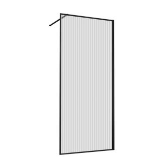 Душевая перегородка Vincea Walk-In HP Art VSW-1HP800FLB, 800*2000, черный матовый, стекло рифленое