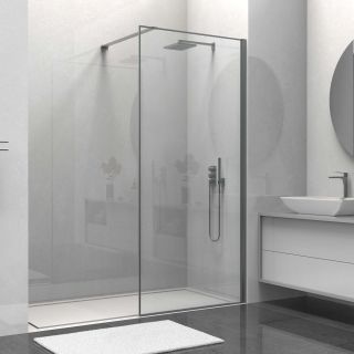 Душевая перегородка Vincea Walk-In HS VSW-1HS800CLGM, 800*2000, вороненая сталь, стекло прозрачное