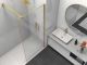 Душевая перегородка Vincea Walk-In HS VSW-1HS900CLG, 900*2000, брашированное золото, стекло прозрачное