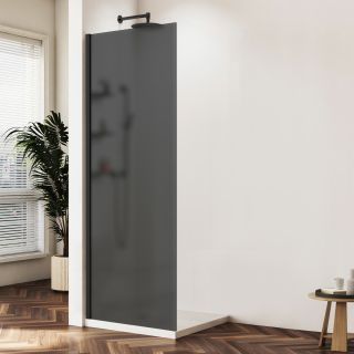 Душевая перегородка Vincea Walk-In VSW-1HWS900GFB, 900*2000, черный матовый, стекло матовое тонированное