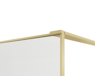 Душевая перегородка Vincea Walk-In VSW-7HS100GWG, 1000*2000, брашированное золото, стекло с золотыми нитями