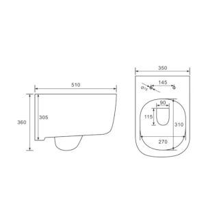 Унитаз подвесной Vincea Idea VT1-33 безободковый белый ультратонкое soft-close сиденье