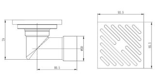 Душевой трап Raglo R606.10.09 графит