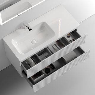 Подвесная тумба под раковину Sancos Snob T SNT100LW левая 100см Bianco