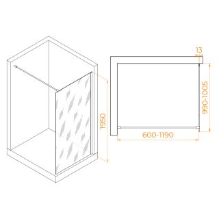 Душевая перегородка RGW WA-010W 351001010-15 100см белый
