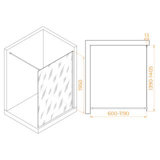 Душевая перегородка RGW WA-010 351001014-11 140см хром