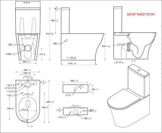 Унитаз-компакт Orans Ceramic 9906GWM