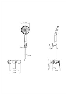 Смеситель для душа Wonzon & Woghand WW-B2585-MB чёрный матовый