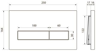 Клавиша смыва Point Меркурий PN44831BM чёрный матовый