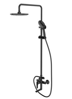 Душевая система с тропическим душем IDDIS Ray RAYBL3Fi06 чёрный матовый