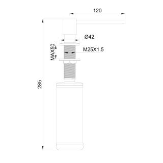Дозатор для мыла Wonzon & Woghand WW-88SD02-CR хром