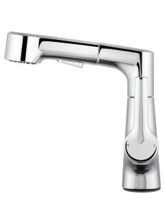 Смеситель для раковины Wonzon & Woghand WW-121B108-CR с выдвижным изливом хром