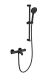 Смеситель для ванны с душевым гарнитуром Wonzon & Woghand WW-C2006-A-MB с термостатом чёрный матовый