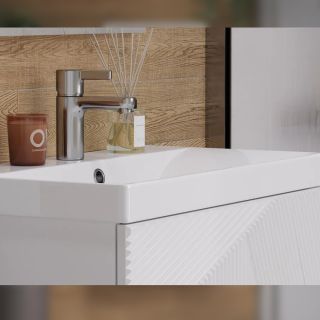 Тумба под раковину подвесная Velvex Edge tp.EDG.9696.70.1Y белый глянец, 70 см