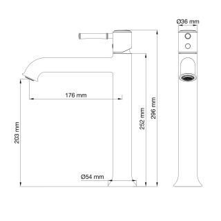 Смеситель для раковины Wonzon & Woghand Tor WW-88019073-MB чёрный матовый