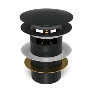 Донный клапан для раковины с переливом Maretti AC19Z12560, черный