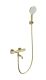 Смеситель для ванны с душем Wonzon & Woghand INN 3 WW-B2065-A1-BG с термостатом брашированное золото