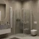 Душевой уголок на монопетле by Deonria U-80-79-6-T-W 80x79см белый/прозрачный