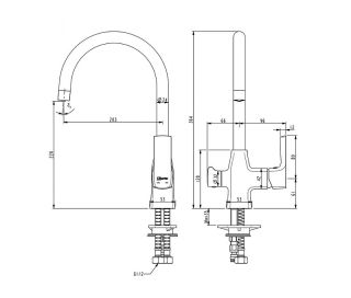 Смеситель для кухонной мойки Lemark URSUS LM7261BL