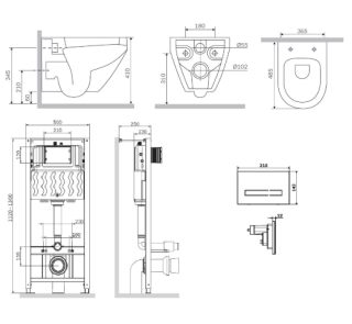 Унитаз с инсталляцией  AM.PM SPIRIT V2.0 IS450A38.701700
