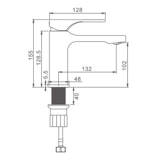 Смеситель для раковины Splenka S55.10.03 золотой сатин