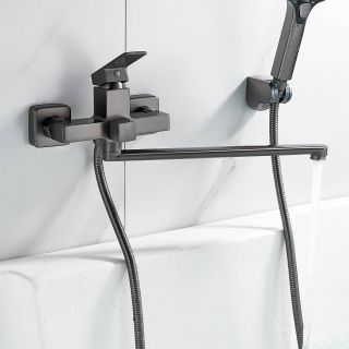 Смеситель для ванны Shevanik S9622T оружейная сталь