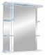 Зеркальный шкаф с подсветкой Misty Магнолия 55см правый белый