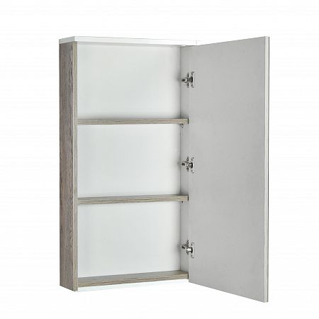 Зеркальный шкаф Акватон Эмма 46см белый/дуб наварра 1A221802EAD80