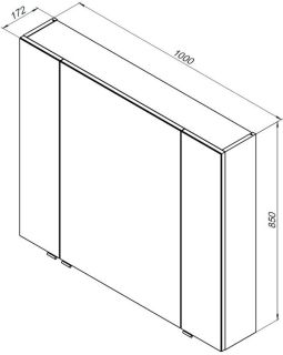 Зеркальный шкаф Aquanet Алвита New 277542 100 см белый матовый