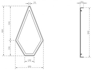 Зеркало с подсветкой ABBER Stein AS6611R 45см красный