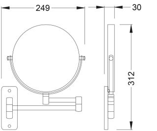 Зеркало Timo Saona 13076/00 хром