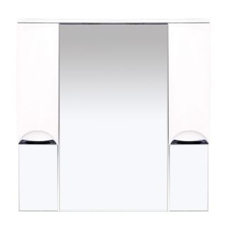 Зеркальный шкаф с подсветкой Misty Орхидея 105см белый